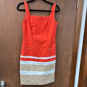 Lauren Ralph Lauren Orange Sheath Mini Dress